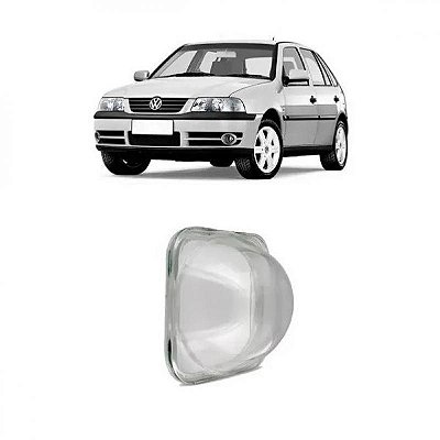Lente de farol auxiliar gol volkswagen de 1999 a 2005 lado direito geração três ponteira para choque