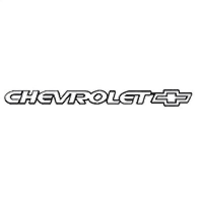 Emblema chevrolet lateral cinza resinado