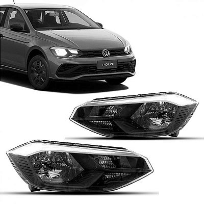 Farol polo volkswagen de 2023 a 2025 lado esquerdo track