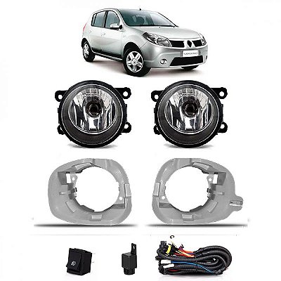 Kit farol auxiliar sandero e logan renault de 2007 a 2010