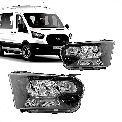 Farol transit ford de 2021 a 2025 lado esquerdo fumê
