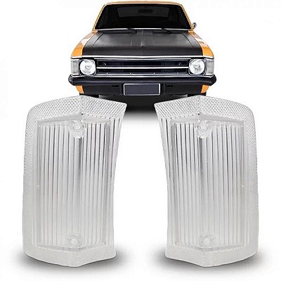 Lente opala chevrolet de 1973 a 1974 dianteira lado esquerdo cristal acrílico