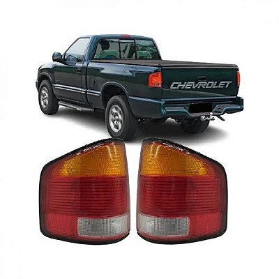 Lanterna s10 chevrolet de 1995 a 2000 traseira lado esquerdo tricolor ABS de alta resistência