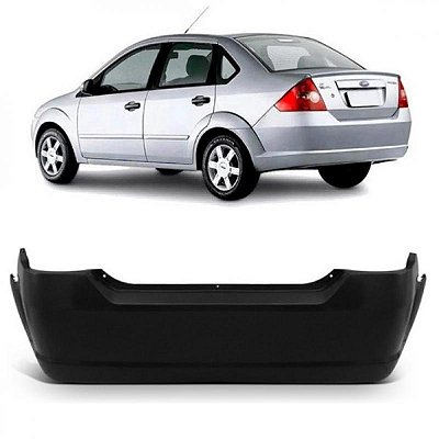 Para choque fiesta ford de 2003 a 2010 traseiro preto sedan
