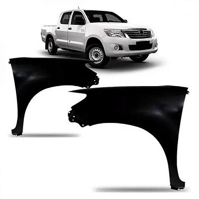 Para lama hilux toyota de 2012 a 2015 lado direito picape sem furo para moldura e sem furo para pisca