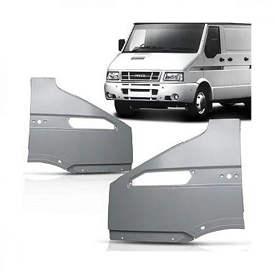 Para lama daily iveco de 1998 a 2007 lado esquerdo cinza com furo
