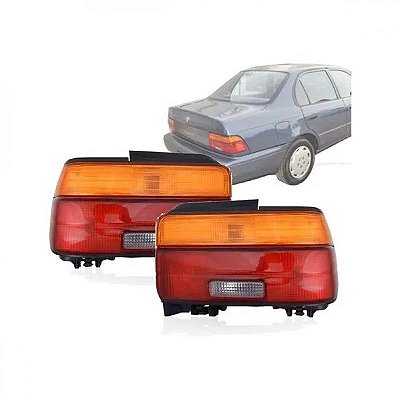 Lanterna corolla toyota de 1993 a 1997 traseira lado direito tricolor sedã