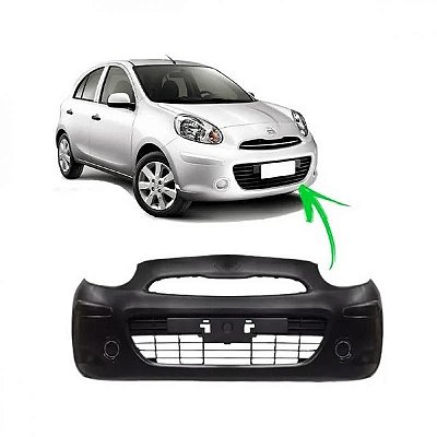 Para choque march nissan de 2011 a 2013 dianteiro sem furo