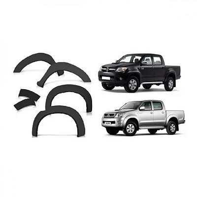 Moldura do vão de roda do paralama hilux toyota de 2005 a 2011 picape kit de seis peças