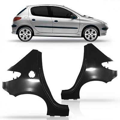 Lateral 206 peugeot de 1998 a 2010 traseira lado direito quatro portas