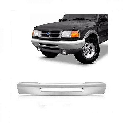 Para choque ranger ford de 1993 a 1997 dianteiro cromado sem furo moldura inferior para choque