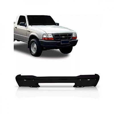 Para choque ranger ford de 1998 a 2004 dianteiro preto com furo moldura inferior para choque