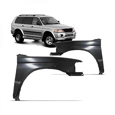 Para lama pajero sport mitsubishi de 2000 a 2004 lado esquerdo com furo