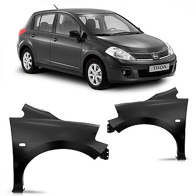 Para lama tiida nissan de 2007 a 2013 lado direito com furo