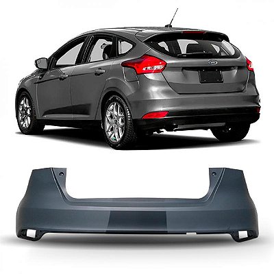 Para choque focus ford de 2016 a 2019 traseiro hatch sem furo para sensor