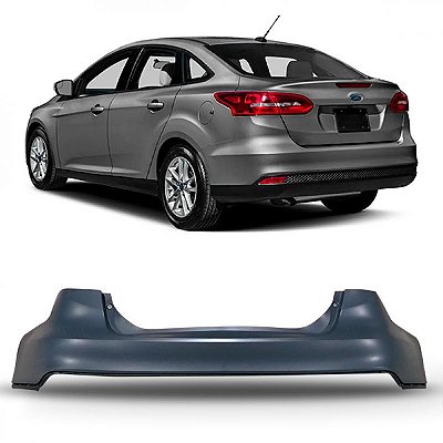 Para choque focus ford de 2016 a 2019 traseiro sedã sem furo para sensor