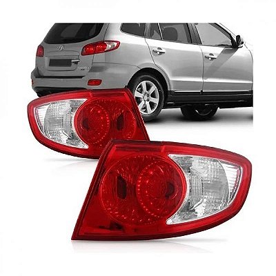 Lanterna santa fe hyundai de 2006 a 2010 traseira lado esquerdo de canto