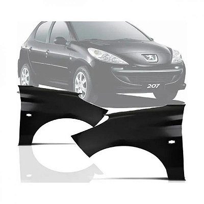 Para lama 207 peugeot de 2009 a 2015 lado esquerdo com furo para pisca sem furo para moldura