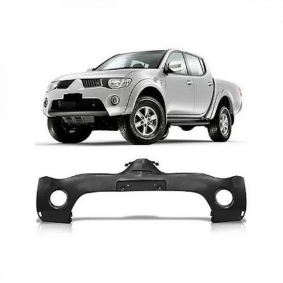 Para choque triton mitsubishi de 2007 a 2010 dianteiro preto com furo moldura inferior para choque