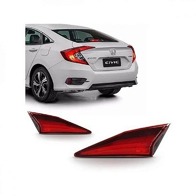 Lanterna traseira civic honda de 2017 a 2021 lado direito mala fumê com LED