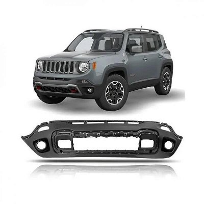 Para choque renegade jeep de 2015 a 2019 dianteiro texturizado sem pisca com furo para reboque trailhawk diesel