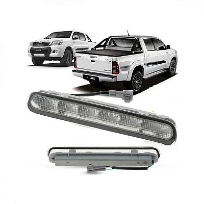 Luz de freio hilux toyota de 2012 a 2015 na tampa traseira cristal picape