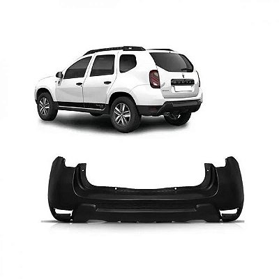 Para choque duster renault de 2016 a 2020 traseiro liso e texturizado sem furo para sensor