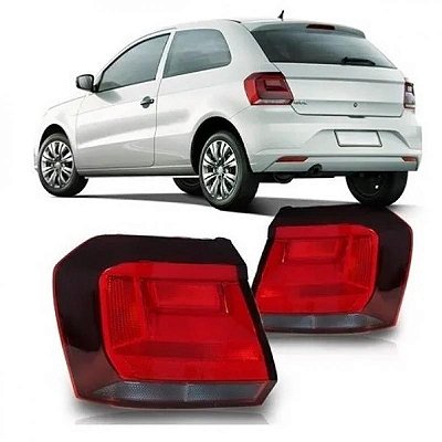 Lanterna gol volkswagen de 2016 a 2023 traseira lado esquerdo fumê com borda fumê sétima e oitava gerações