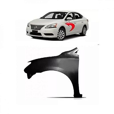 Para lama sentra nissan de 2014 a 2016 lado direito