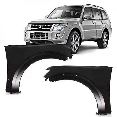 Para lama pajero full mitsubishi de 2008 a 2021 lado esquerdo com furo para moldura inferior para choque