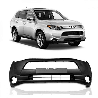 Para choque outlander mitsubishi de 2014 a 2015 dianteiro preto