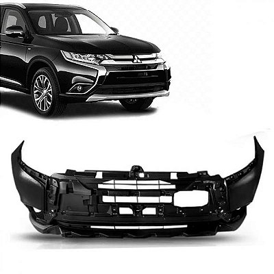 Para choque outlander mitsubishi de 2016 a 2022 dianteiro preto