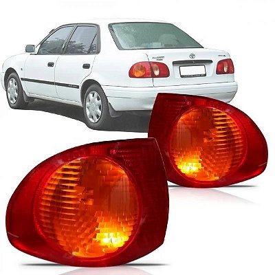 Lanterna corolla toyota de 1998 a 2002 traseira de canto lado direito sedã europeu