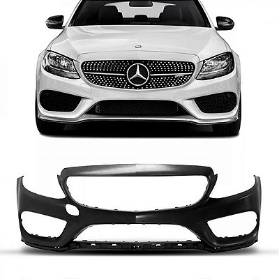 Para choque c43 amg mercedes benz de 2016 a 2018 dianteiro primer com furo para sensor