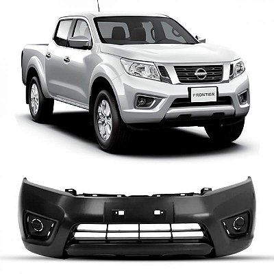 Para choque frontier nissan de 2017 a 2021 dianteiro preto liso