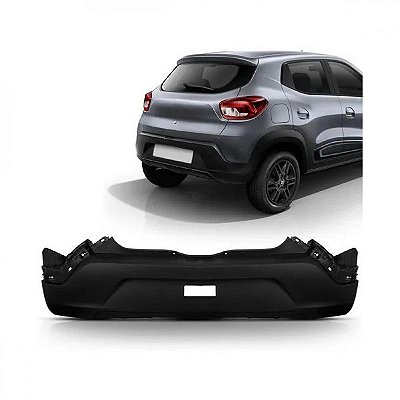 Para choque kwid renault de 2017 a 2025 traseiro preto