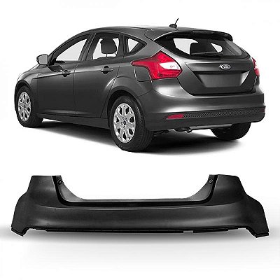 Para choque focus ford de 2014 a 2015 traseiro hatch sem furo para sensor e sem saia