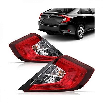 Lanterna civic honda de 2017 a 2021 traseira lado esquerdo de canto com LED
