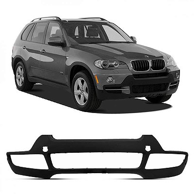 Para choque x5 bmw de 2007 a 2010 dianteiro preto texturizado sem pisca com furo para sensor
