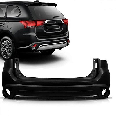 Para choque outlander mitsubishi de 2016 a 2022 traseiro preto