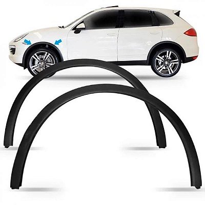 Moldura do vão da roda cayenne porsche de 2011 a 2014 dianteira lado direito preto sem pisca texturizado