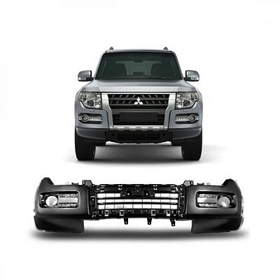 Para choque pajero full mitsubishi de 2015 a 2021 dianteiro preto sem furo para esguicho