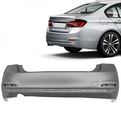 Para choque 320 bmw de 2016 a 2018 traseiro motor sport sem furo para sensor