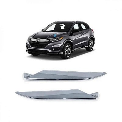 Moldura inferior para choque do farol hrv honda de 2019 a 2021 lado direito cromomix