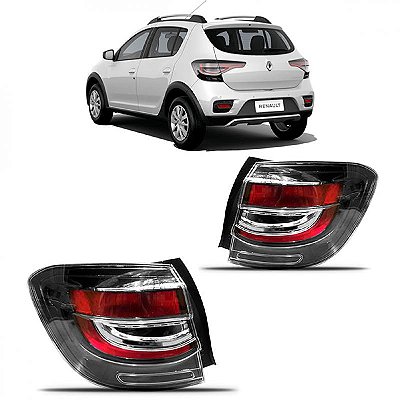 Lanterna sandero renault de 2020 a 2025 traseira lado direito fumê stepway com LED
