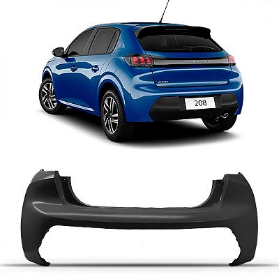 Para choque 208 peugeot de 2020 a 2024 traseiro sem furo para sensor
