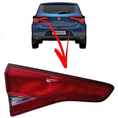 Lanterna sandero renault de 2020 a 2024 lado esquerdo traseira da mala com LED