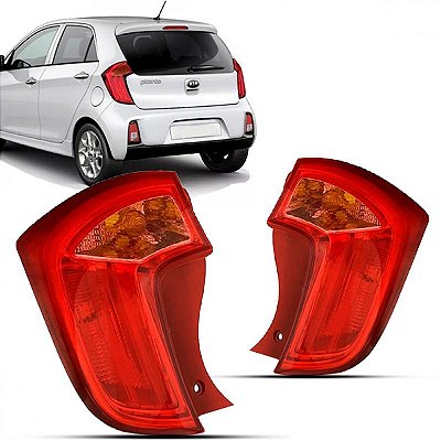 Lanterna picanto kia de 2012 a 2017 traseira lado direito rosa de ré sem LED