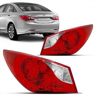 Lanterna sonata hyundai de 2011 a 2014 traseira lado esquerdo de canto sem LED