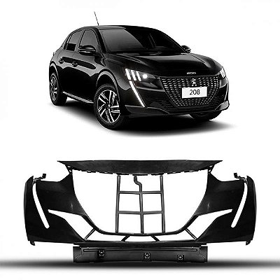 Para choque 208 peugeot de 2020 a 2024 dianteiro preto